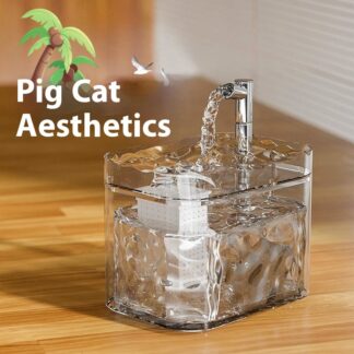 Fuente de Agua para Gatos — Diseño Compacto Transparente